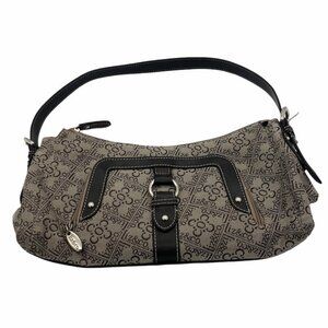 Liz & Co Spell Out Logo Baguette Purse Cloth Tan Brown